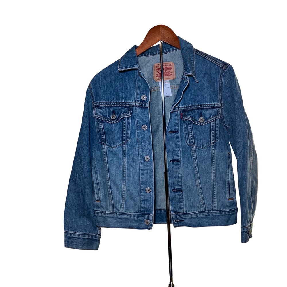 Levi's Denim Trucker Jacket Womens Medium Blue Excellent Classic 57512-0008